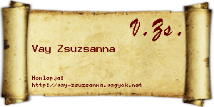 Vay Zsuzsanna névjegykártya